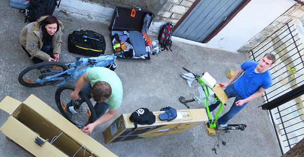 Karditsa Unpacking Mountain Bikes